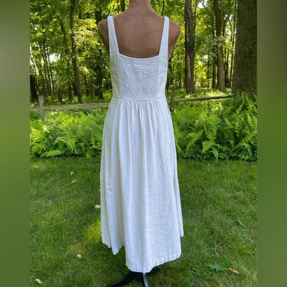 Old Navy Fit and Flare Linen Blend Midi Dress - Picture 3 of 6